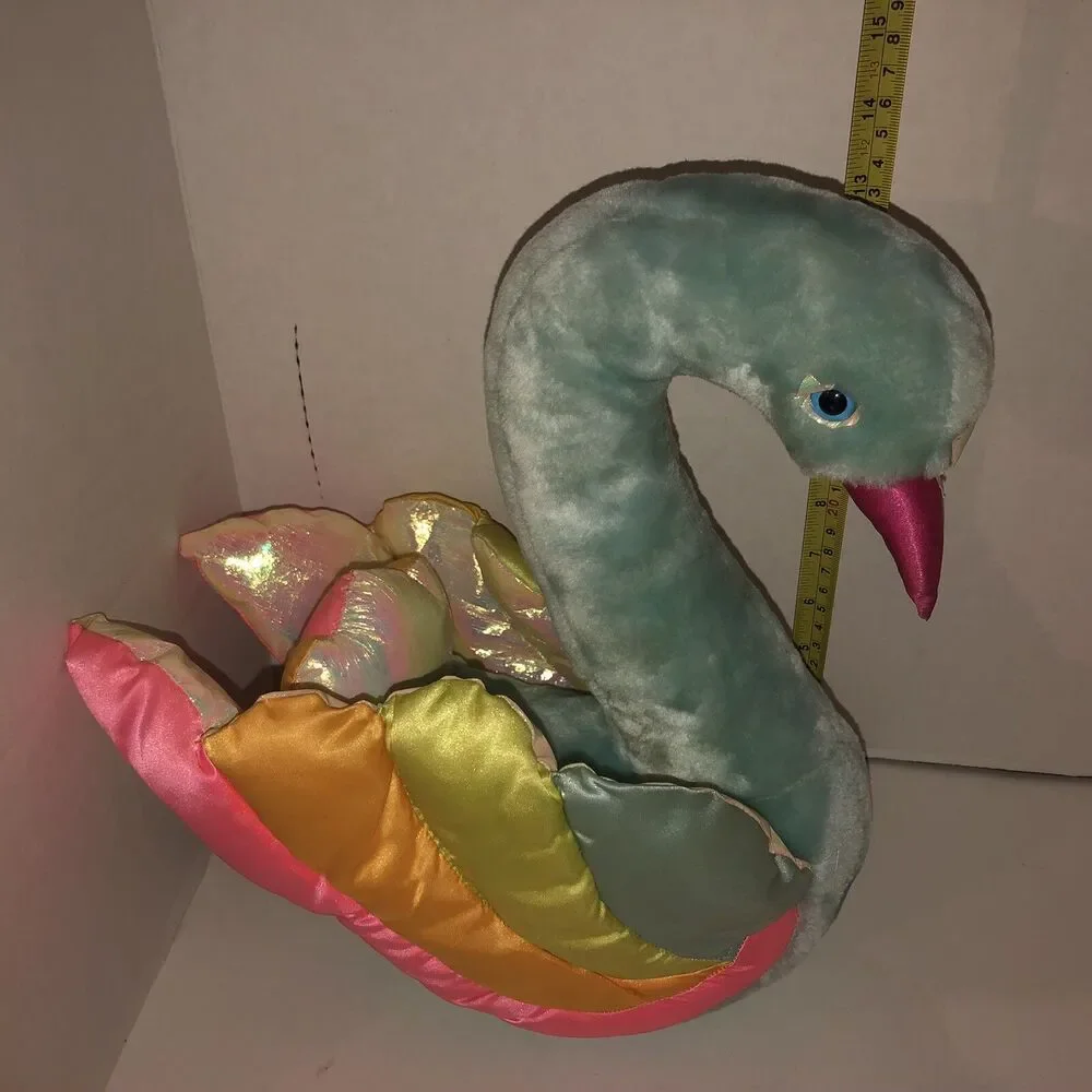 Vintage 80s MY BEAUTIFUL SWAN Commonwealth Blue Plush Bird Stuffed Animal RARE